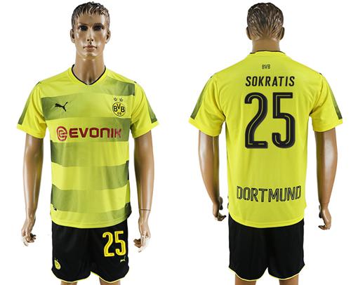 Dortmund #25 Sokratis Home Soccer Club Jersey - Click Image to Close